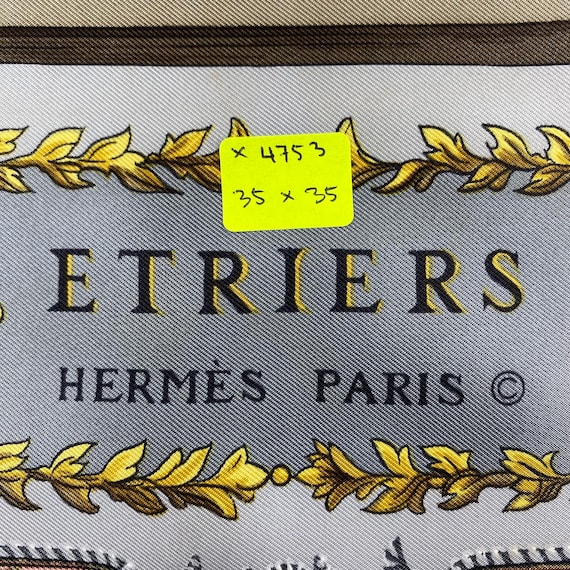 Vintage Hermes Etriers Silk Scarf Hermes 34x34 Hermes Silk Scarf