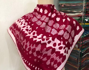 Vintage Silk Scarf, Twill Silk Scarf, Vintage Silk Muffler, Vintage Neck Scarf, Vintage Neck Accessories, Vintage Italian Silk Scarf,