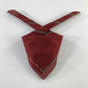 Mouchoir Dior vintage, Bandana Dior, Carré de poche Dior vintage, Mouchoir Christian Dior, Foulard col Dior vintage
