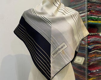ヴィンテージ YSL マルチカラー シルクスカーフ、ヴィンテージ YSL