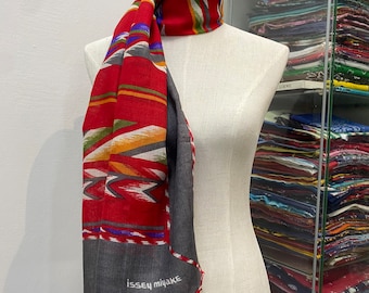 Vintage Issey Miyake Silk Scarf, Issey Miyake Neckerchief