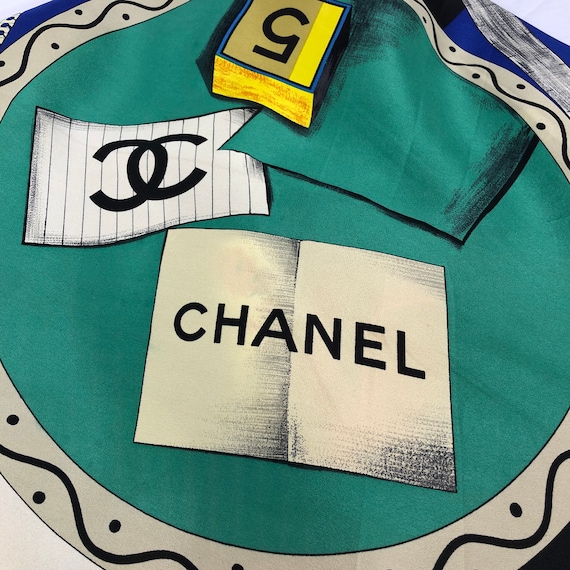Vintage Chanel Silk Pareo, Chanel Silk Muffler, V… - image 7