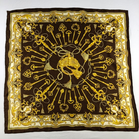 Vintage Silk Scarf, Vintage Silk Neck Scarf, Vintage 80s Silk