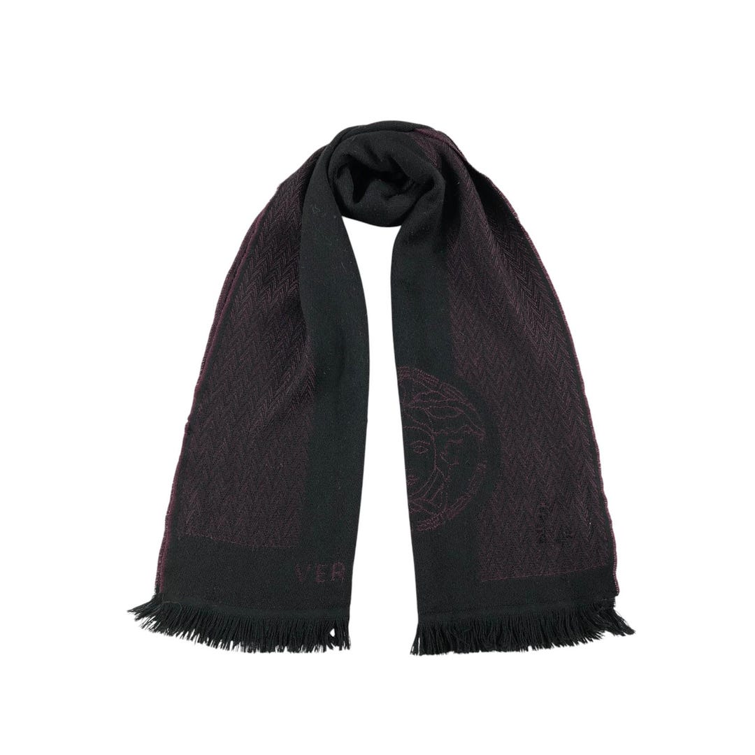 Vintage Versace Scarf Muffler Versace Check Scarves Vintage