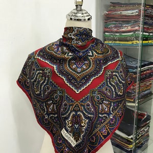 Vintage Yves Saint Laurent Silk Scarf Yves Saint Laurent Silk Muffler Yves Saint Laurent Silk Neck Scarf Yves Saint Laurent Silk Neck Warmer