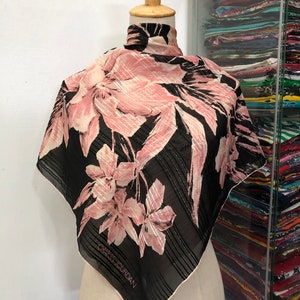 Vintage Charles Jourdan Silk Scarf Neckerchief Neckwear Muffler Ribbon Bandana Foulard Square Scarf Head Band