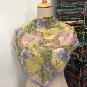 Vintage Silk Scarf, Twill Silk Scarf, Vintage Silk Muffler, Vintage Neck Scarf, Vintage Neck Accessories, Vintage Italian Silk Scarf,