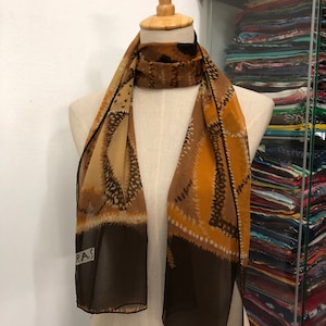 Vintage P.A.S Scarf, Twill Silk Scarf, Vintage Silk Muffler, Vintage Neck Scarf, Vintage Neck Accessories, Vintage Italian Silk Scarf,