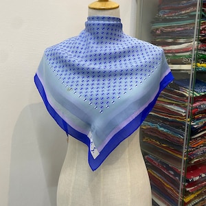 Vintage Silk Scarf, Twill Silk Scarf, Vintage Silk Muffler, Vintage Neck Scarf, Vintage Neck Accessories, Vintage Italian Silk Scarf,