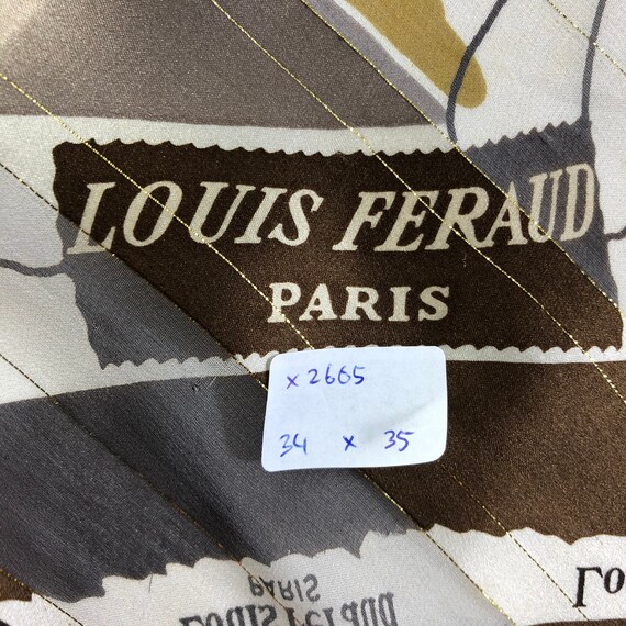 Louis Feraud vintage シルクスカーフ Vintage Louis Feraud Silk Scarf, Louis Feraud Silk Muffler