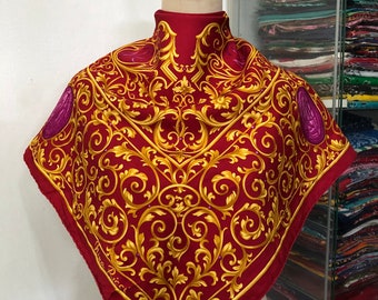 Foulard Carré Vintage Nina Ricci En Soie 100% - Multicolore Géométrique - Occasion Bon état