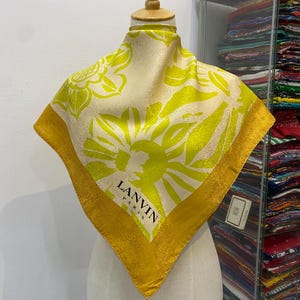 Vintage Lanvin Silk Scarf Lanvin Silk Muffler Vintage Lanvin Silk Neck Scarf Vintage Lanvin Head Scarf Lanvin Silk Shawl