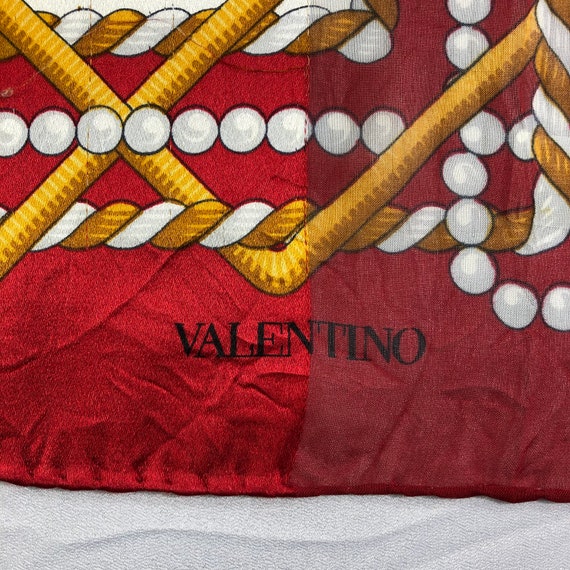 Vintage Valentino Silk Scarf Neckerchief Neckwear… - image 3