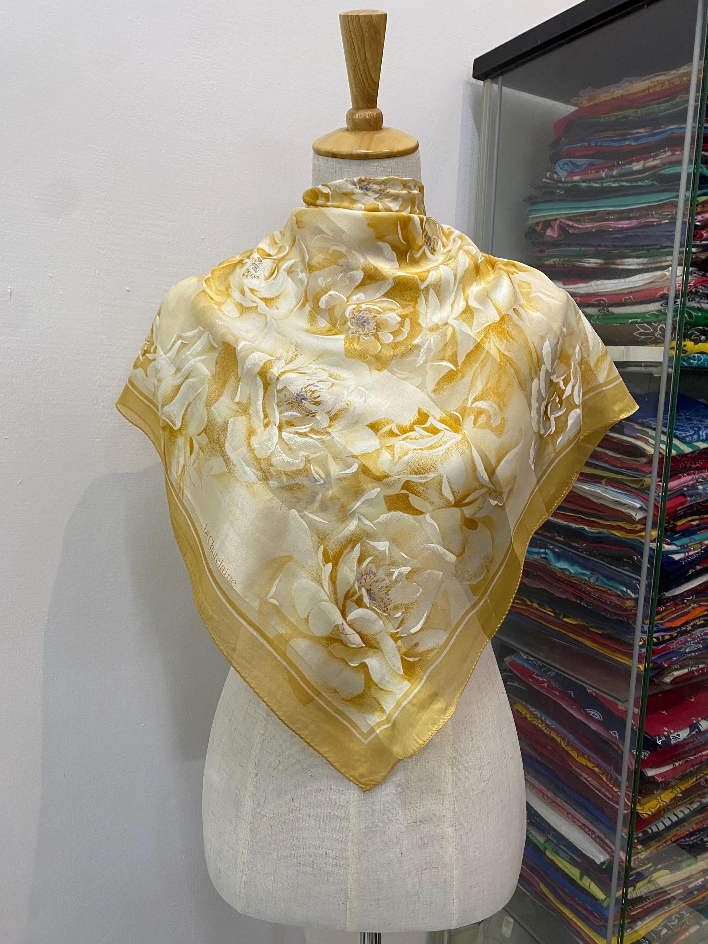 Foulard carré en soie femmes Satin Bandana imprimé foulards bandeau