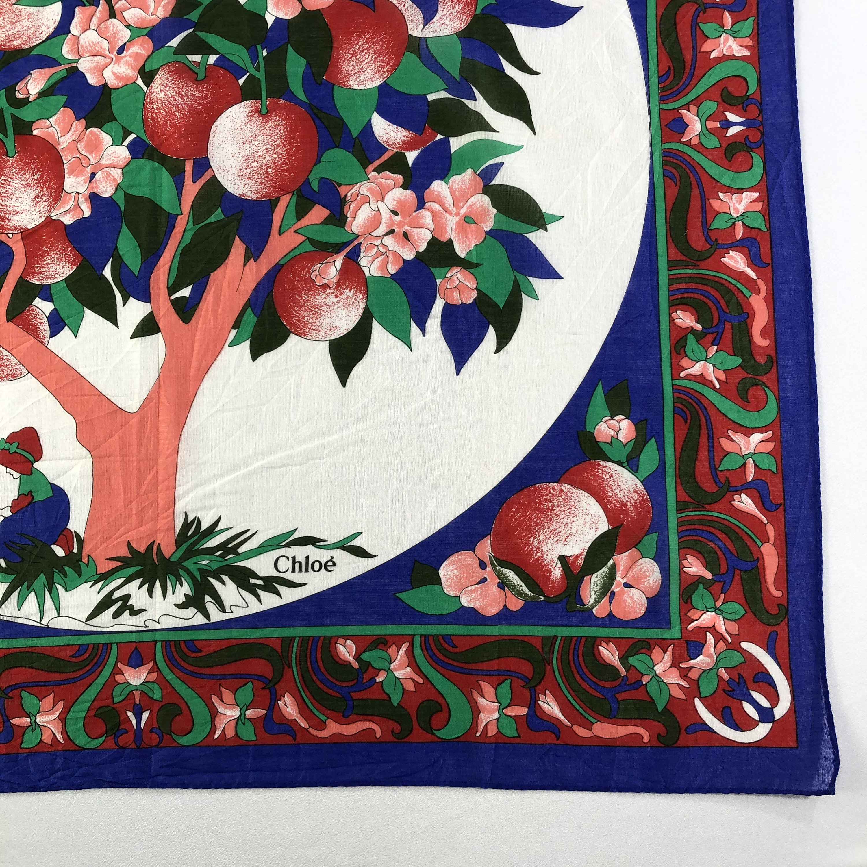 Vintage Chloe Silk Scarf, Vintage Designer Scarf, Chloe Scarf