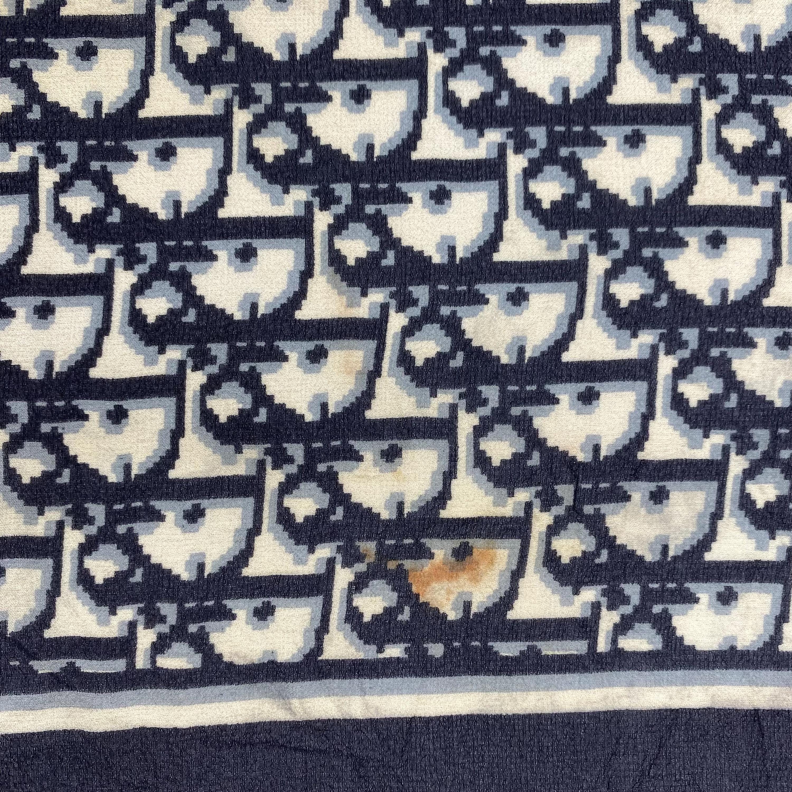 Vintage Christian Dior Trotter Silk Scarf Neckerchief Neckwear