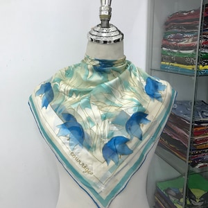 Vintage Courreges Silk Scarf Courreges Square Scarf Vintage Courreges Floral Scarf Courreges Neck Scarf Vintage Courreges Muffler