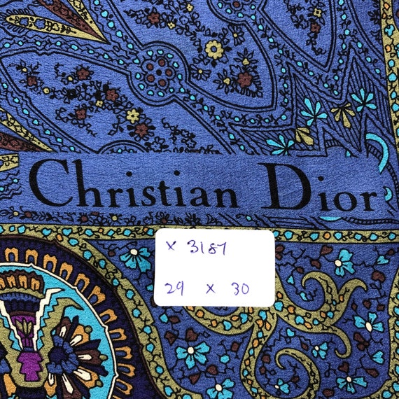 Vintage Christian Dior Silk Scarf Christian Dior … - image 7