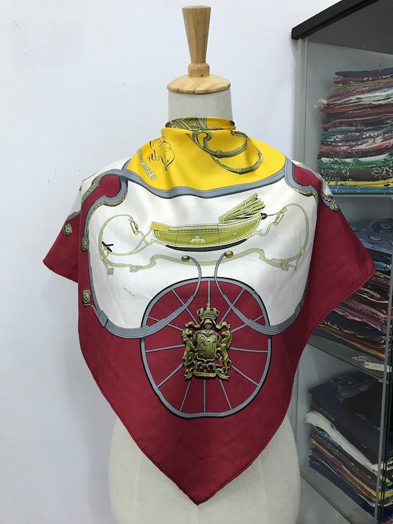 Vintage Hermes Springs Silk Scarf by Philippe Ledoux Hermes 34x34