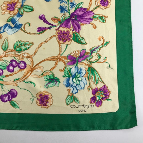 Vintage Courreges Silk Scarf Courreges Square Sca… - image 4