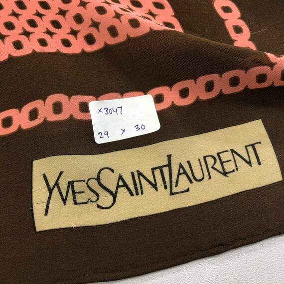 Vintage Yves Saint Laurent Silk Scarf Yves Saint … - image 6