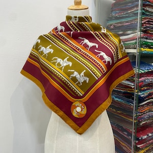 Vintage Hermes Sequences Silk Scarf Hermes Square Scarf Vintage Hermes Silk Scarf Hermes Square Scarf Vintage Hermes Foulards