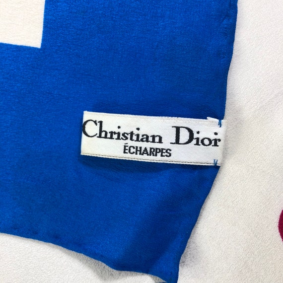 Vintage Christian Dior Silk Scarf Christian Dior … - image 9