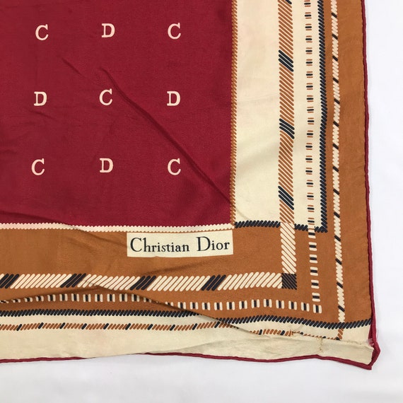 Vintage Christian Dior Silk Scarf Christian Dior … - image 4