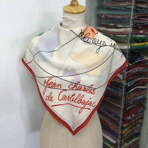 Vintage Jean Charles De Castelbajac Silk Scarf Neckerchief