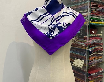 Hermès Brides de Gala シルクスカーフ　パープル Vintage Hermes Brides De Gala Silk Scarf in Purple - Etsy