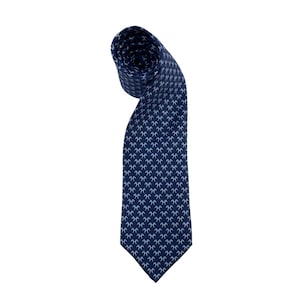 Vintage Hermès Paris Silk Tie 605781 HA, Authentic Hermès Neck Tie, Floral Pattern Necktie, Geometric Pattern Necktie