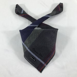 NWT Christian Dior Vintage Christian Dior Handkerchief, Christian Dior Pocket Square, Christian Dior Scarf, Vintage Christian Dior Bandana