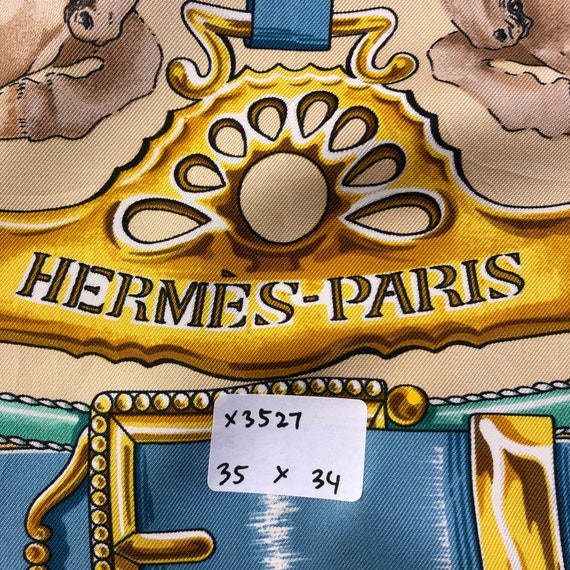 Vintage Hermes Chevaux De Trait Silk Scarf Hermes… - image 9