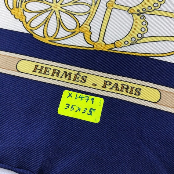 Vintage Hermes Les Muserolles Silk Scarf, Vintage… - image 8