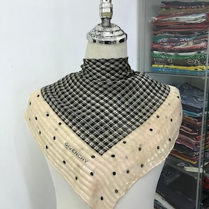 Vintage Givenchy Silk Scarf Givenchy Neck Scarf Givenchy Silk Muffler Givenchy Big Logo Givenchy Neck Warmer Givenchy Silk Shawl