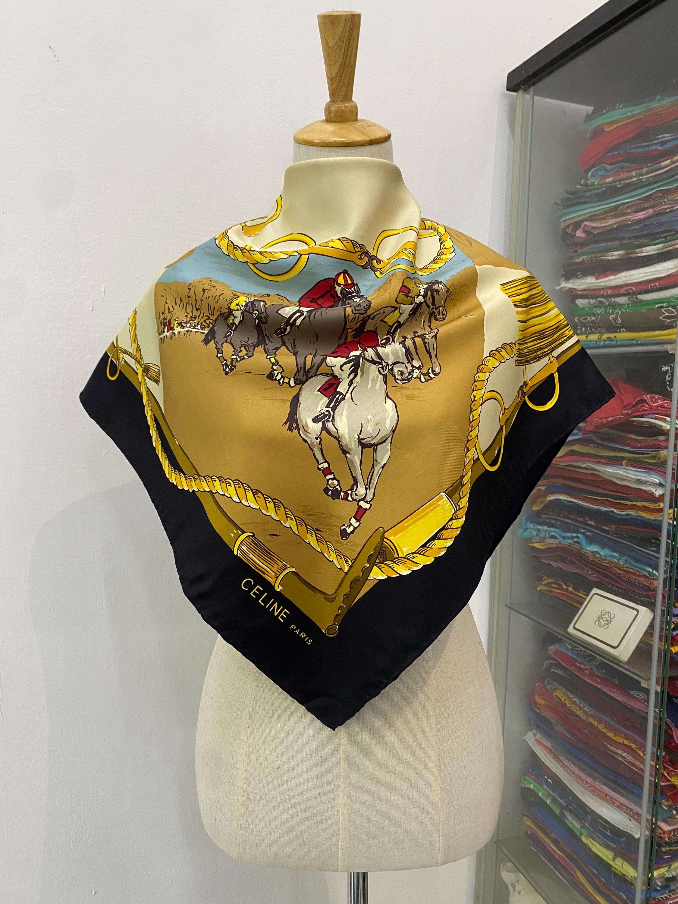 HERMES、CELINE、他、、スカーフ　 エレガントさを演出♪【CELINE】シルク ヘリテージ バンダナ (CELINE
