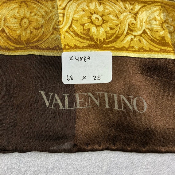 Vintage Valentino Silk Scarf Neckerchief Neckwear… - image 7
