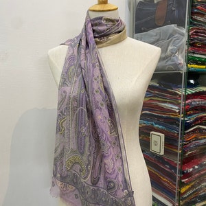 Vintage Etro Silk Scarf, Etro Paisley Scarf, Authentic Etro Scarf, Vintage Etro Milano Silk Scarf, Etro Silk Stole, Vintage Etro Flower