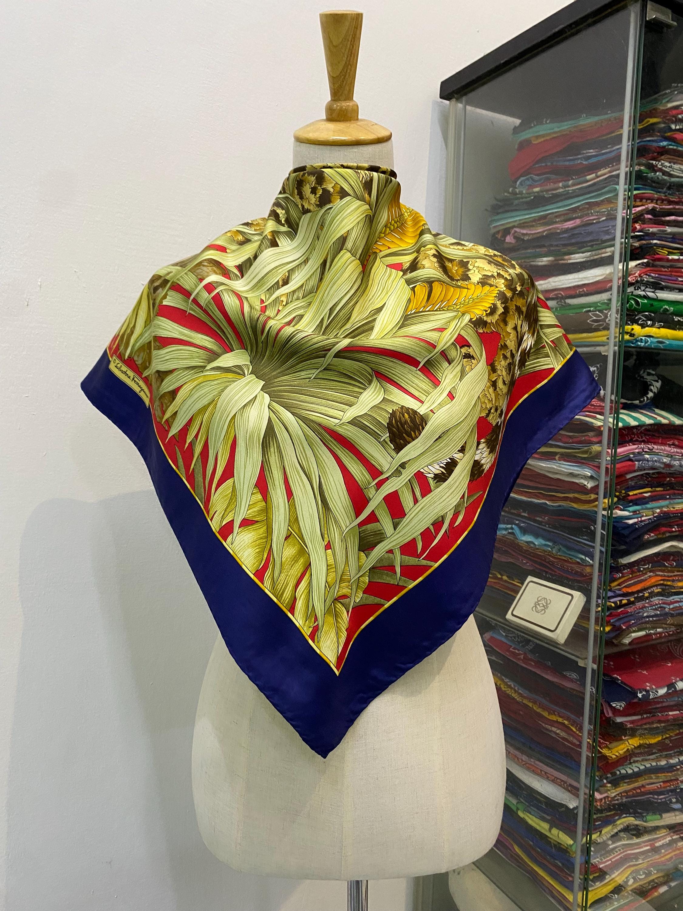 Vintage Salvatore Ferragomo Silk Stole,salvatore Ferragomo Silk