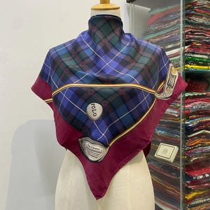 Vintage Ralph Lauren Silk Scarf, Ralph Lauren Silk Shawl, Ralph