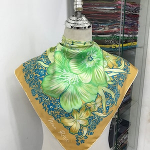 Vintage Nina Ricci Silk Scarf Nina Ricci Silk Shawl Nina Ricci Silk Muffler Vintage Nina Ricci Silk Neck Scarf Nina Ricci Foulards