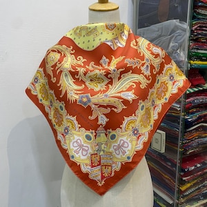 Vintage Etro Silk Scarf, Etro Paisley Scarf, Authentic Etro Scarf, Vintage Etro Milano Silk Scarf, Etro Silk Stole, Vintage Etro Flower