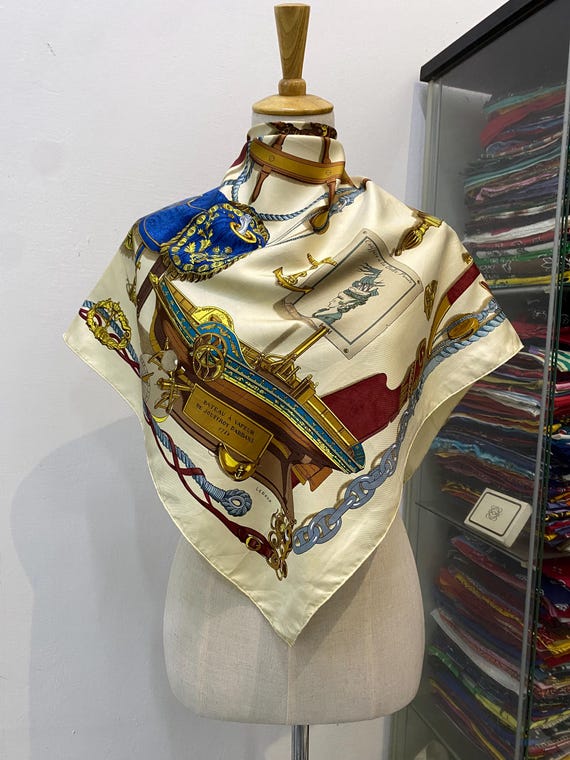 Vintage Hermes Musee Silk Scarf Hermes Square Scarf Vintage Hermes
