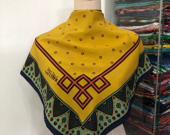 ジャンポール・ゴルチエ　スカーフハンカチ88×88cmシルク100%ヴィンテージ Vintage JEAN PAUL GAULTIER handkerchief, jpg scarf - Etsy 日本