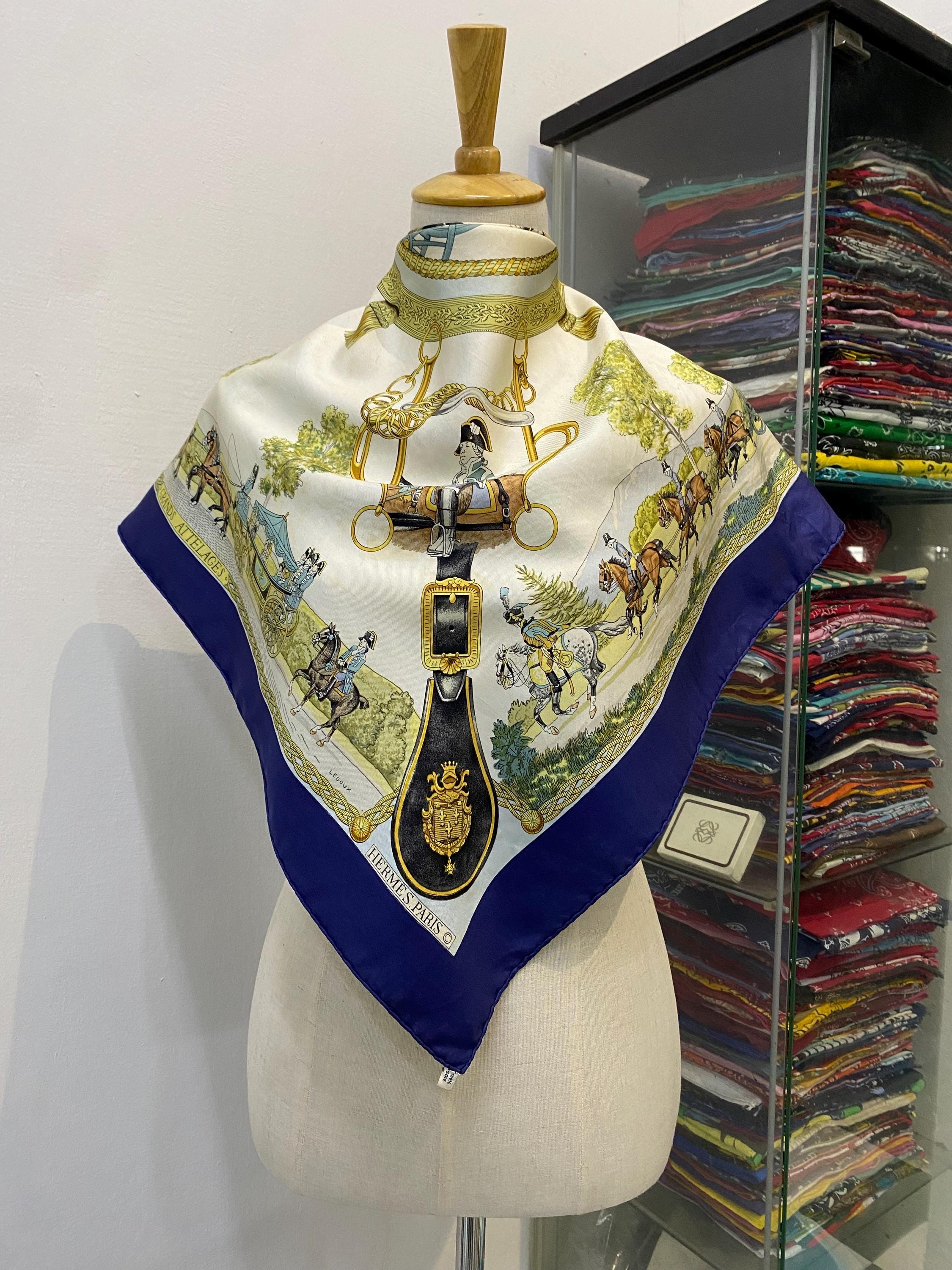 ヴィンテージ エルメス グラン アトラージュ シルク スカーフ エルメス