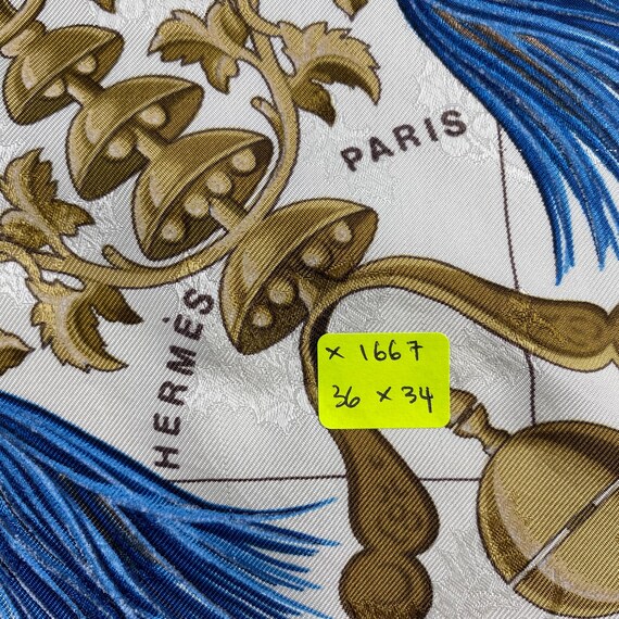 Vintage Hermes Plumes Et Grelots Silk Scarf Hermes Silk Muffler