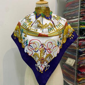 楽天市場】エルメス HERMES スカーフ カレ90 シルク LUNA PARK