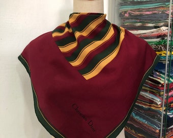 Vintage Christian Dior Zijden Sjaal Christian Dior Sjaal Dior Zijden Uitlaat Christian Dior Zijden Hoofddoek Vintage Dior-sjaal Dior Halsdoek