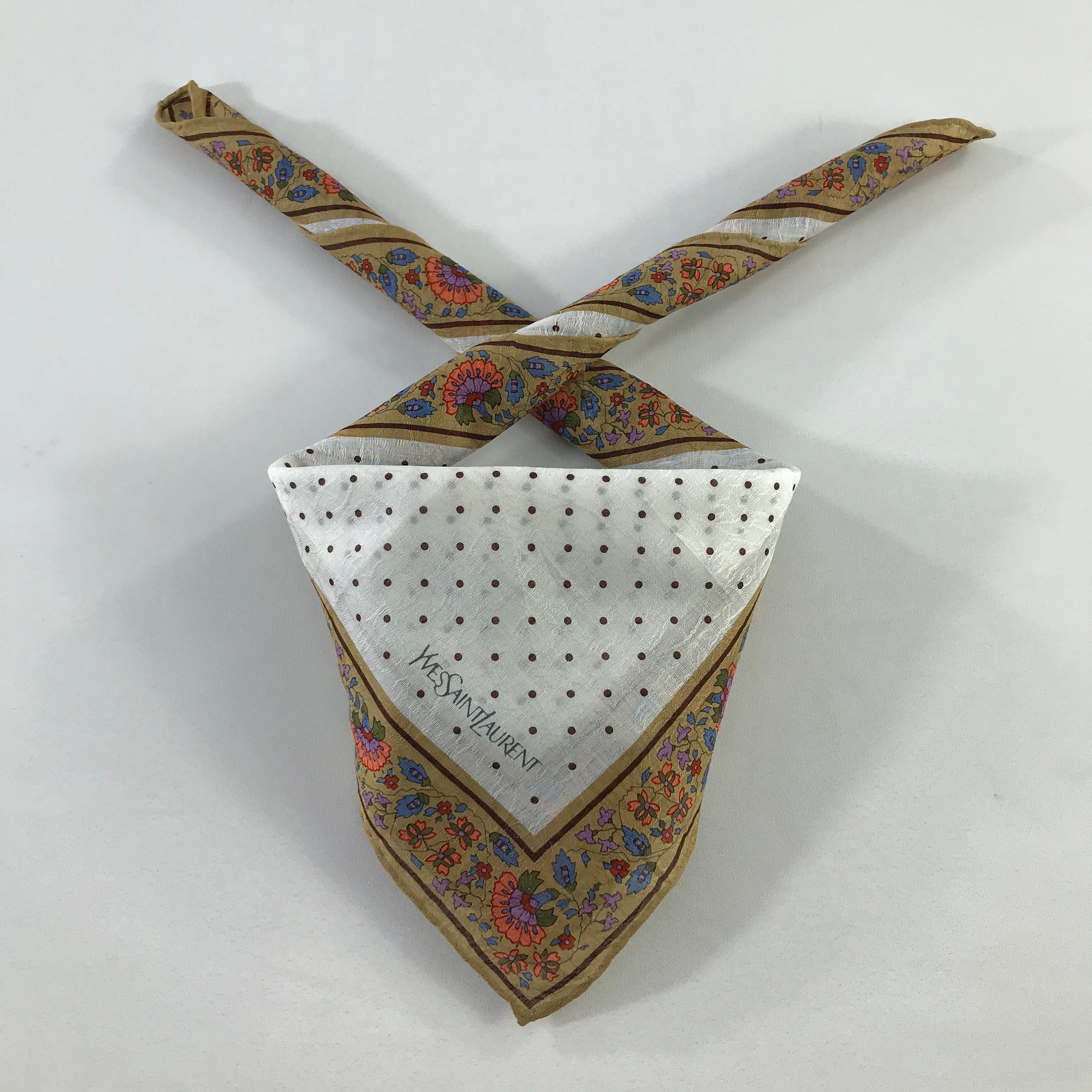 Vintage Yves Saint Laurent Handkerchief, Yves Saint Laurent