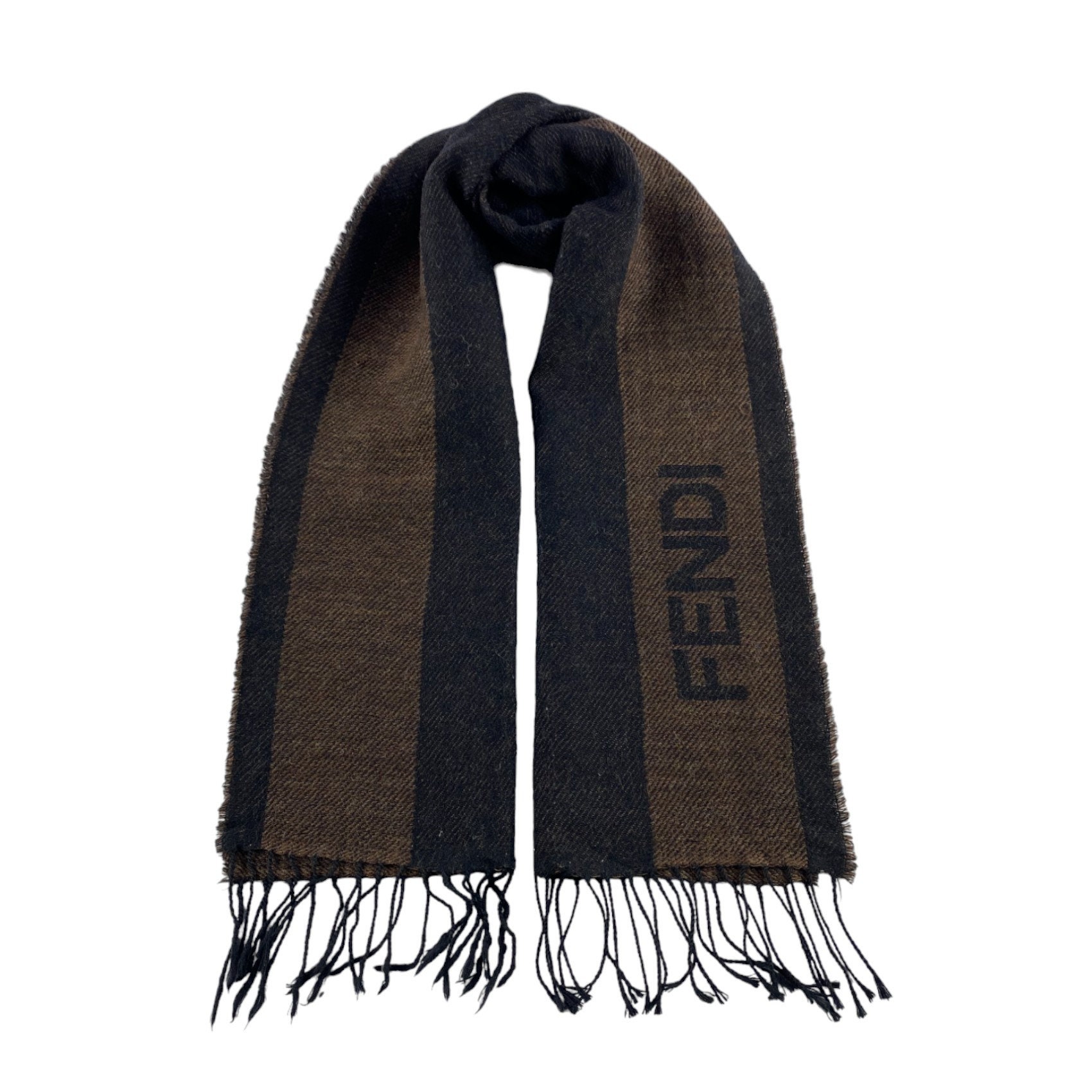 FENDI 100%ラムウール ストール　A07 Vintage Fendi Scarf Roma Italia Fendi Wool Scarf Vintage Fendi